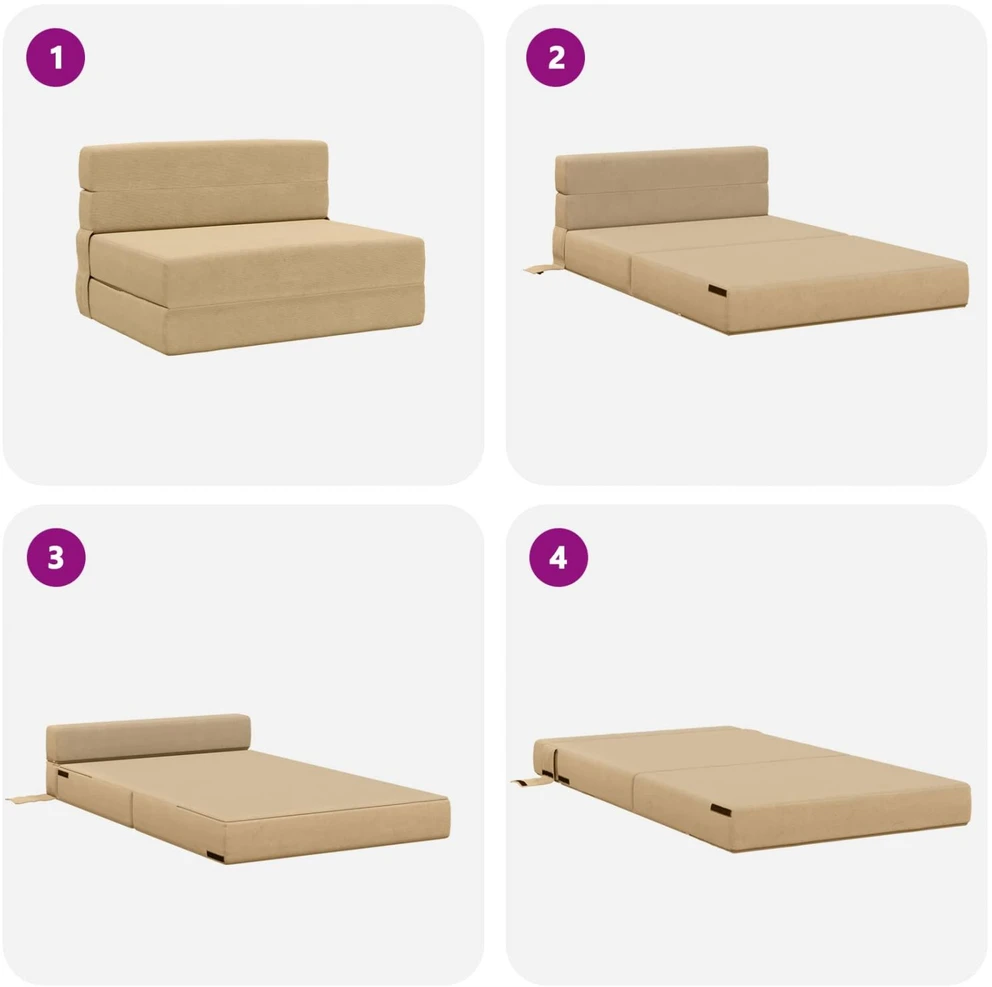 Sofa Sulankstomas Sofos Lova Žalias pilkas 70 x 72 x 60 cm Audinys