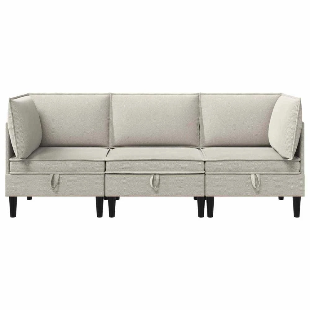 Sofa Svetainės baldų komplektas 3 vnt. Avižinė Audinys