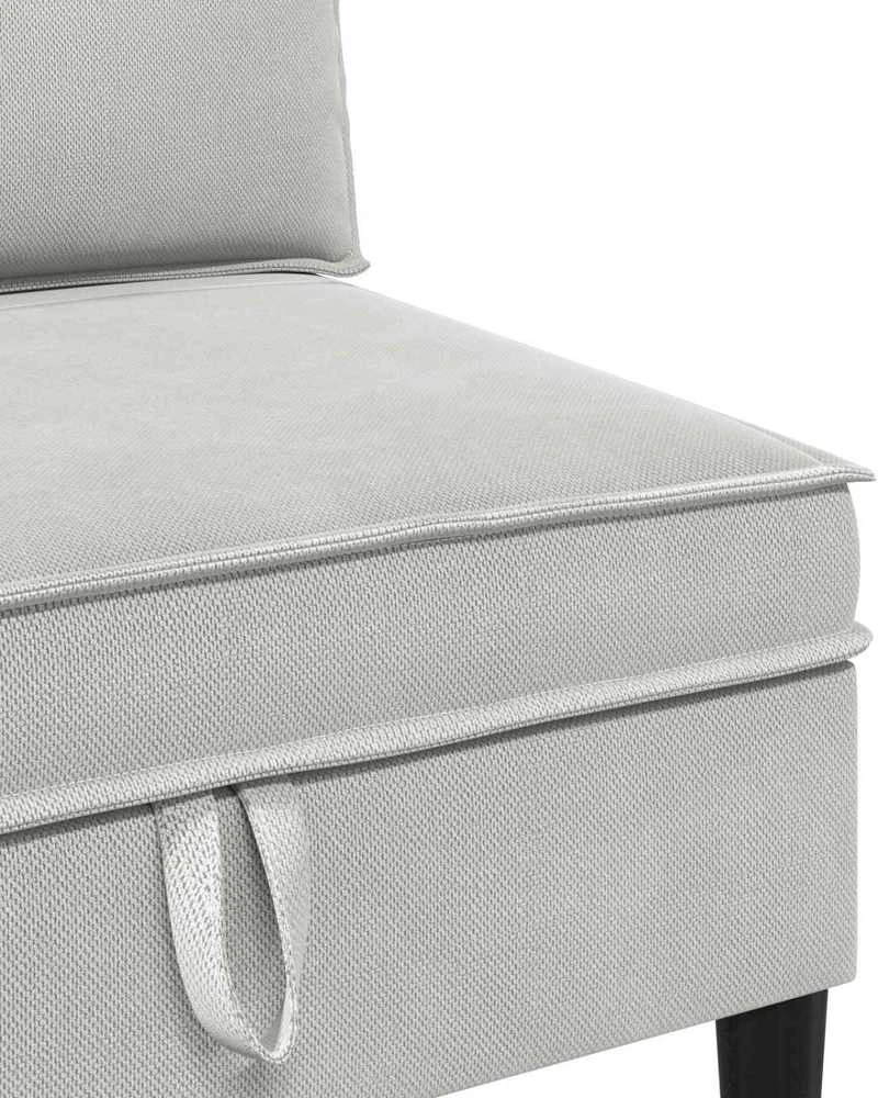 Sofa Svetainės baldų komplektas 3 vnt. Šviesiai pilka Audinys
