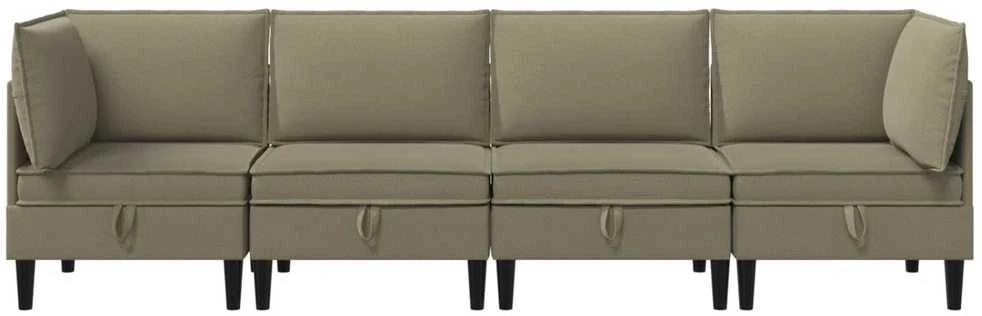 Sofa Svetainės baldų komplektas 4 vnt. Chaki Audinys