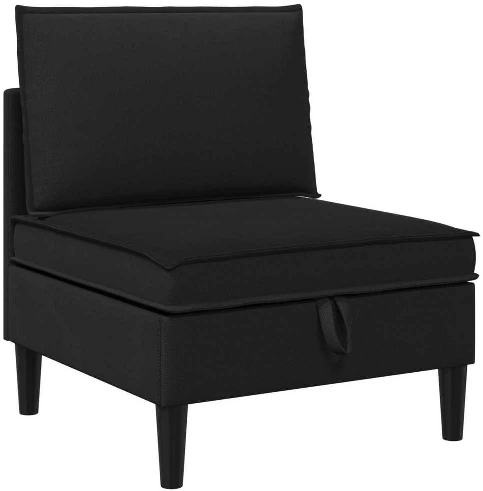 Sofa Svetainės baldų komplektas 4 vnt. Juoda Audinys
