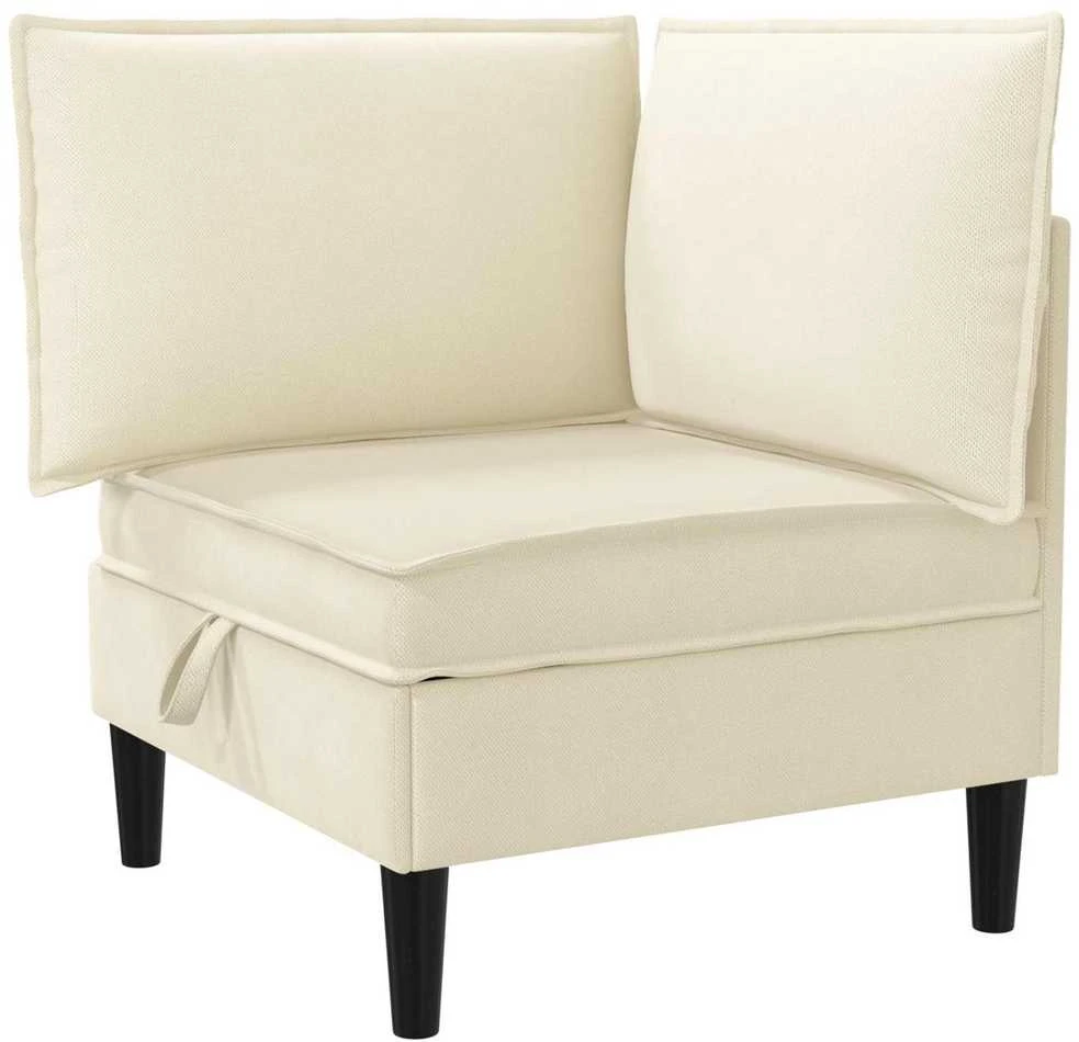 Sofa Svetainės baldų komplektas 4 vnt. Kreminė Audinys