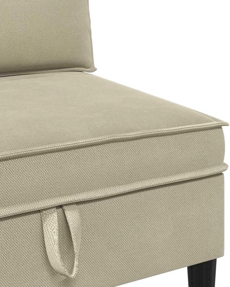Sofa Svetainės baldų komplektas 4 vnt. Smėlio Audinys
