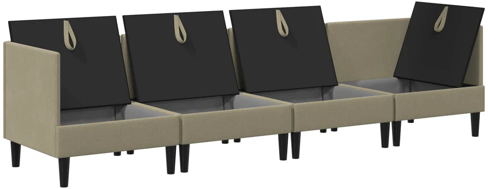 Sofa Svetainės baldų komplektas 4 vnt. Chaki Audinys