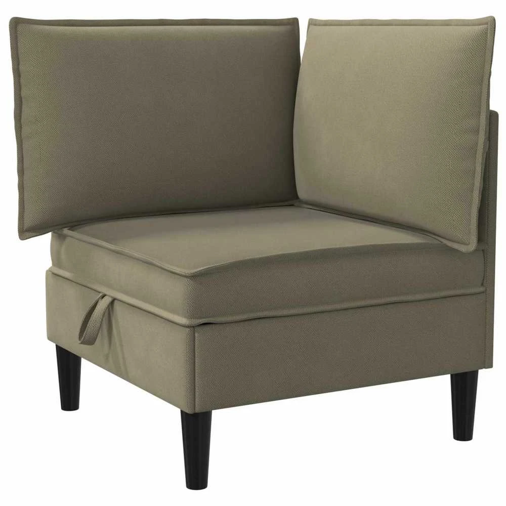 Sofa Svetainės baldų komplektas 5 vnt. Chaki Audinys