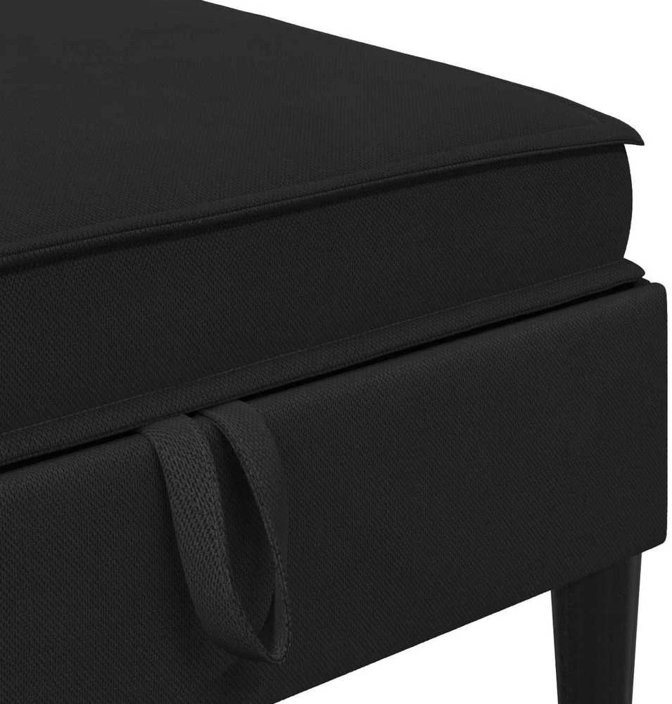 Sofa Svetainės baldų komplektas 5 vnt. Juoda Audinys