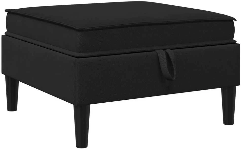 Sofa Svetainės baldų komplektas 5 vnt. Juoda Audinys
