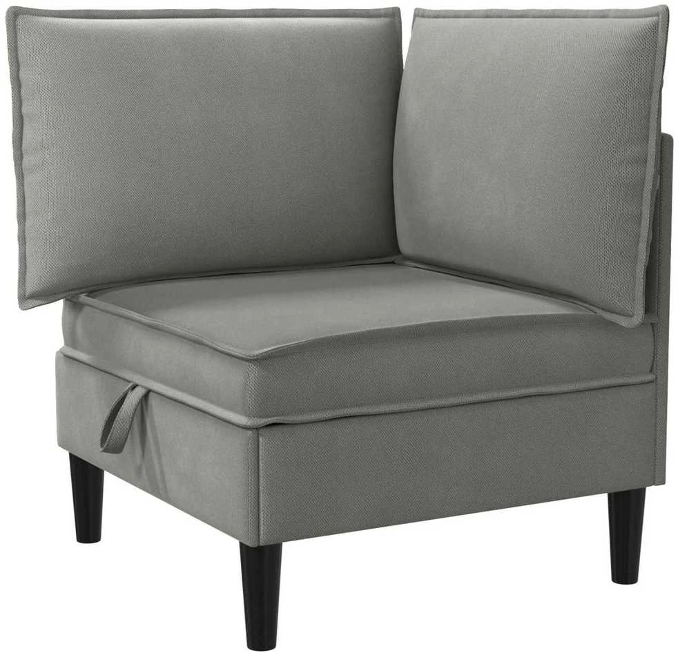 Sofa Svetainės baldų komplektas 5 vnt. Tamsiai pilka Audinys