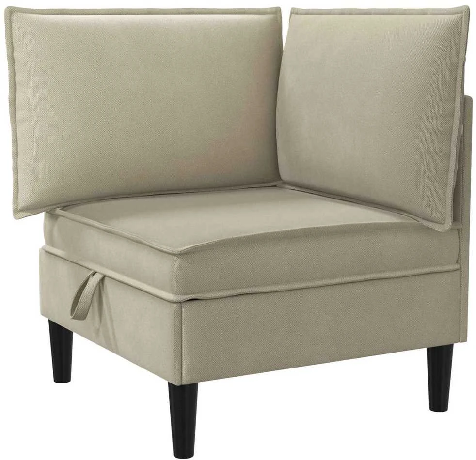 Sofa Svetainės baldų komplektas 6 vnt. Smėlio Audinys