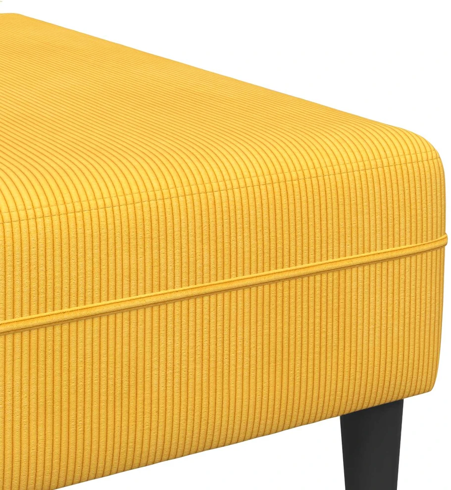 Sofa Šviesi geltona 250 x 188 x 76 cm Kordūrinis audinys
