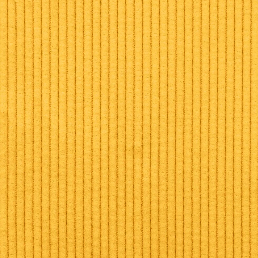 Sofa Šviesi geltona 250 x 188 x 76 cm Kordūrinis audinys