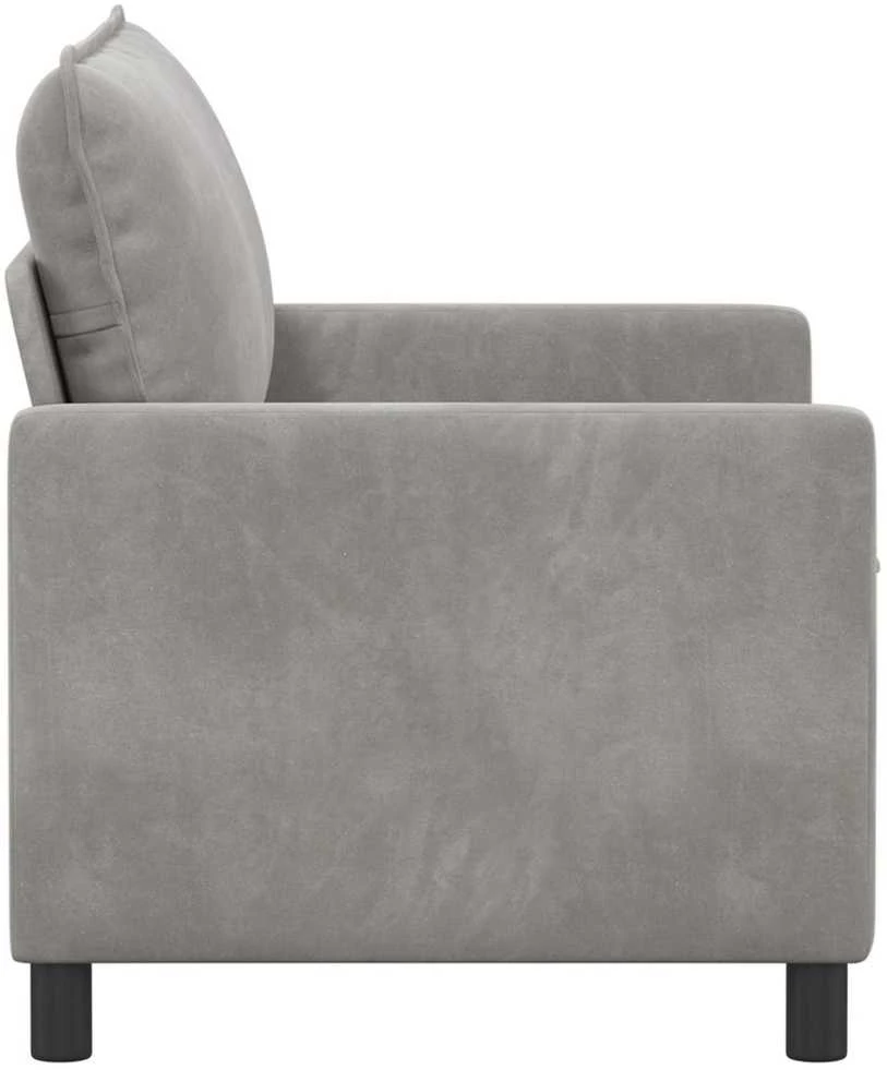 Sofa Šviesiai pilka 126 x 81 x 87,5 cm Aksomas