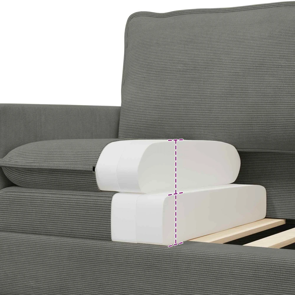 Sofa Šviesiai pilka 126 x 81 x 87,5 cm Audinys