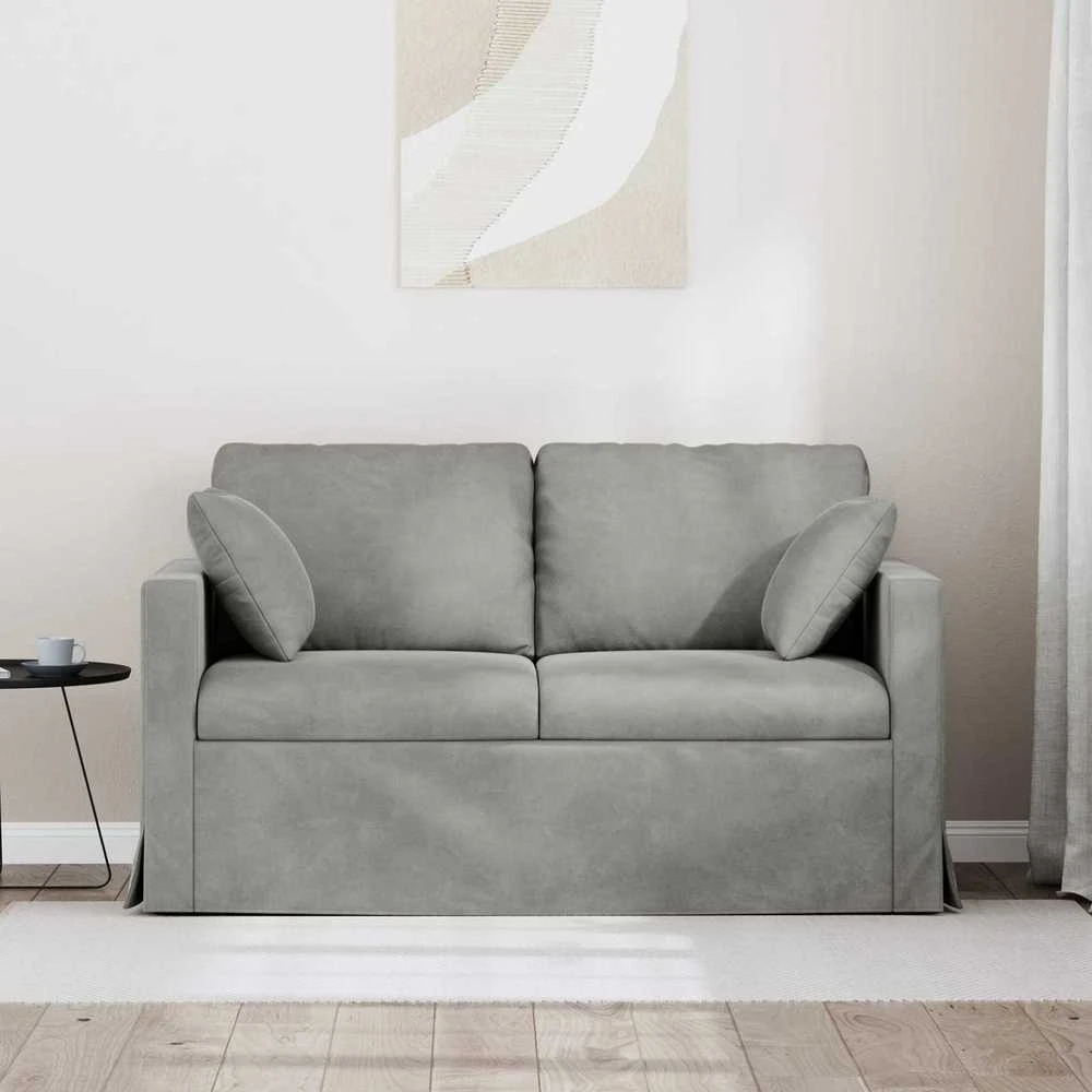 Sofa Šviesiai pilka 138 x 78 x 80 cm Aksomas