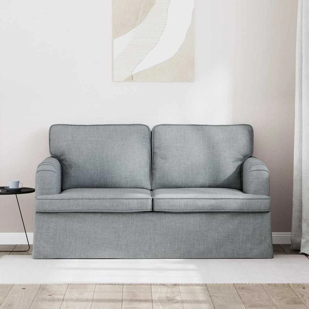 Sofa Šviesiai pilka 142 x 80 x 85 cm Metalas