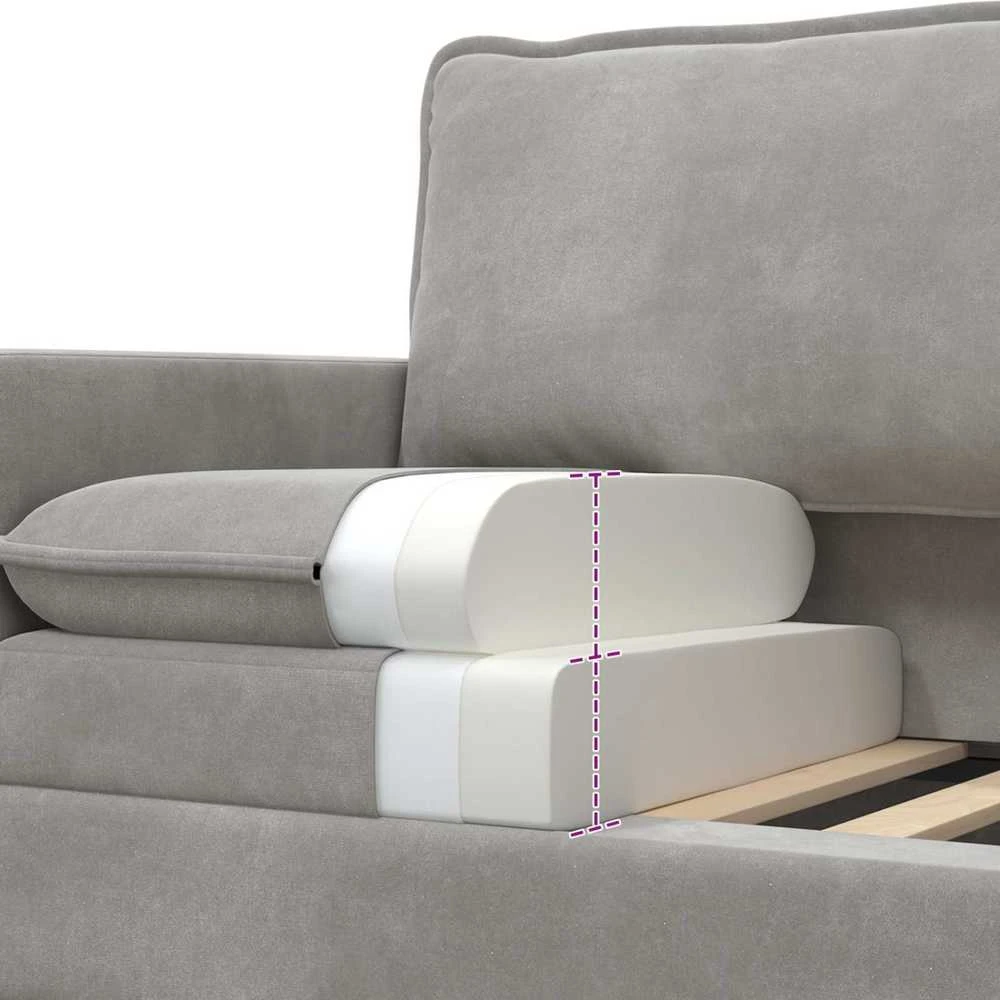 Sofa Šviesiai pilka 156 x 81 x 87,5 cm Aksomas
