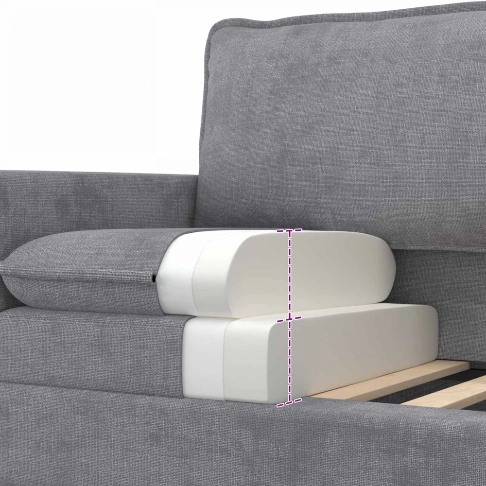 Sofa Šviesiai pilka 156 x 81 x 87,5 cm Poliesteris