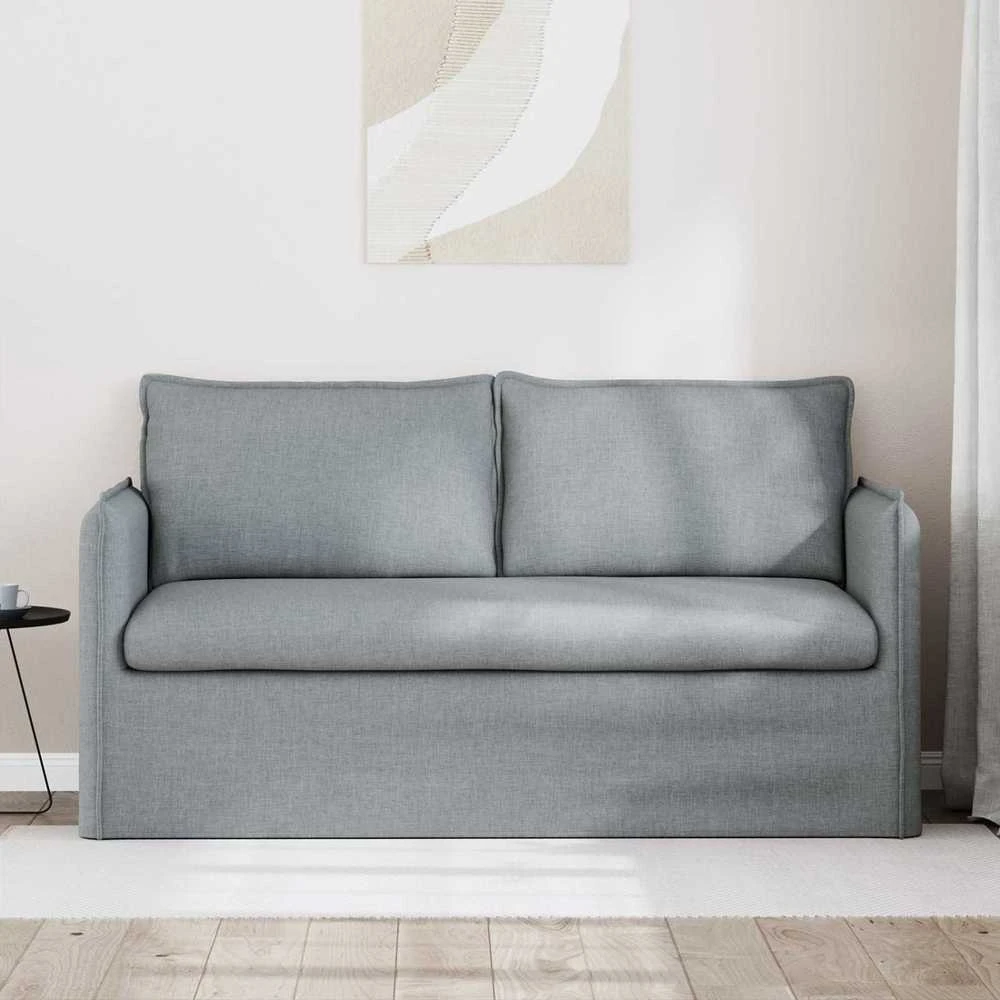 Sofa Šviesiai pilka 195 x 82 x 85 cm Metalas