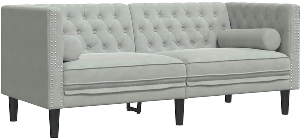Sofa Šviesiai pilka 174 x 74,5 x 70,5 cm Aksomas