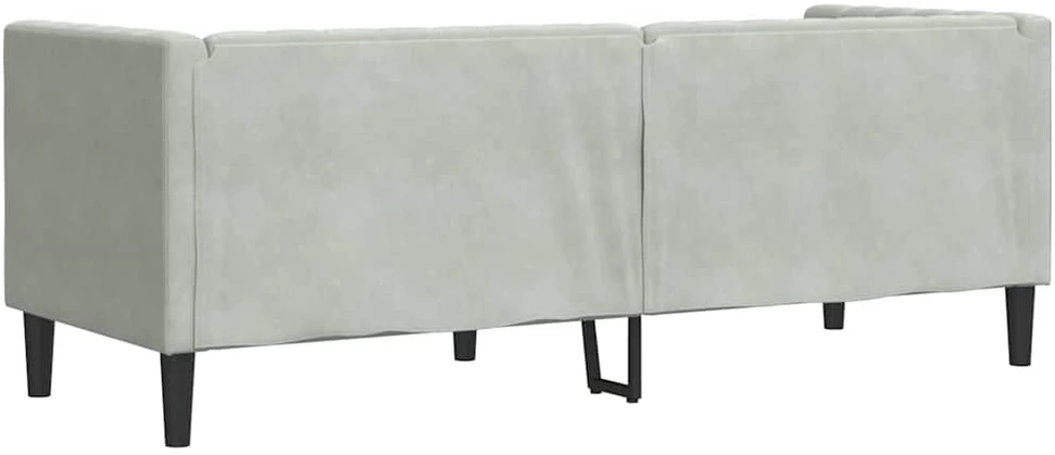 Sofa Šviesiai pilka 194 x 74,5 x 70,5 cm Aksomas