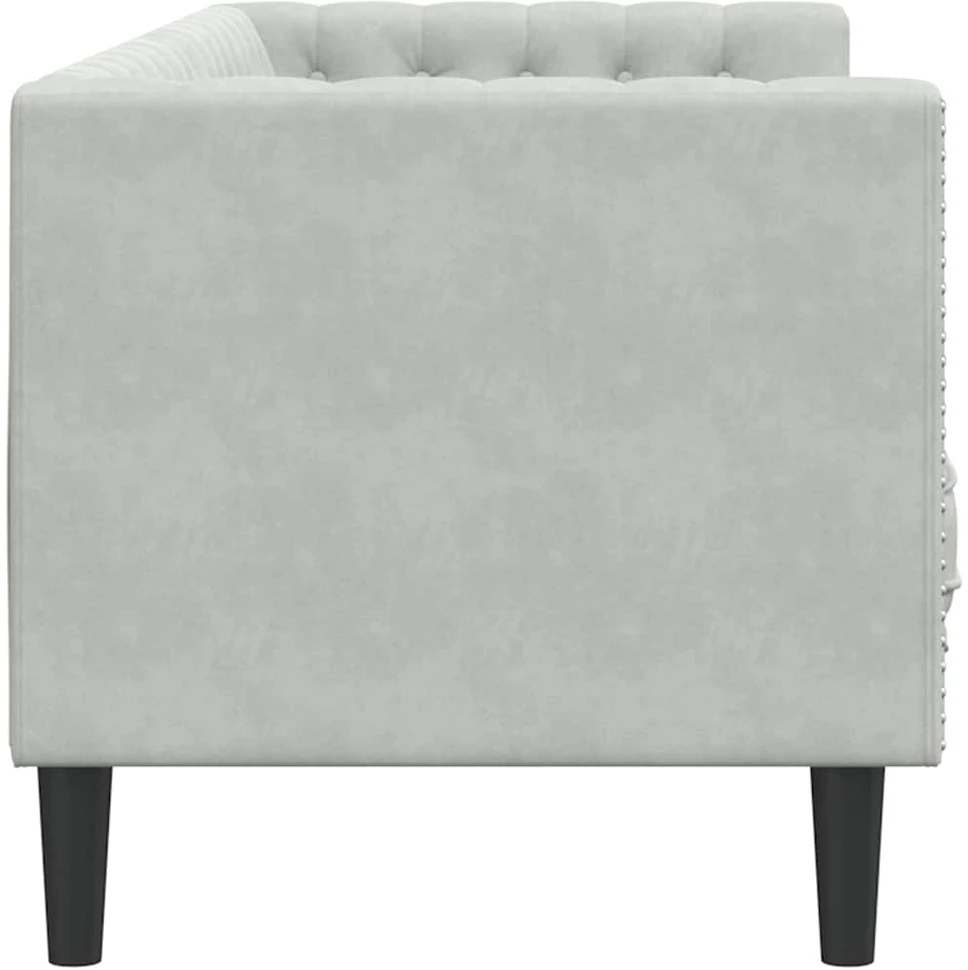 Sofa Šviesiai pilka 194 x 74,5 x 70,5 cm Aksomas
