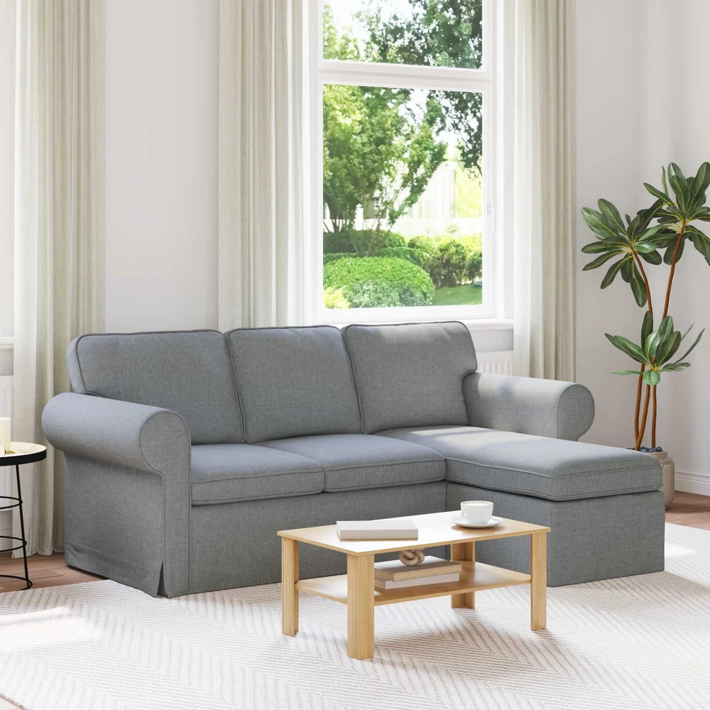 Sofa Šviesiai pilka 195 x 138 x 80 cm audinys