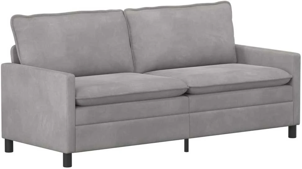 Sofa Šviesiai pilka 196 x 81 x 87,5 cm Aksomas