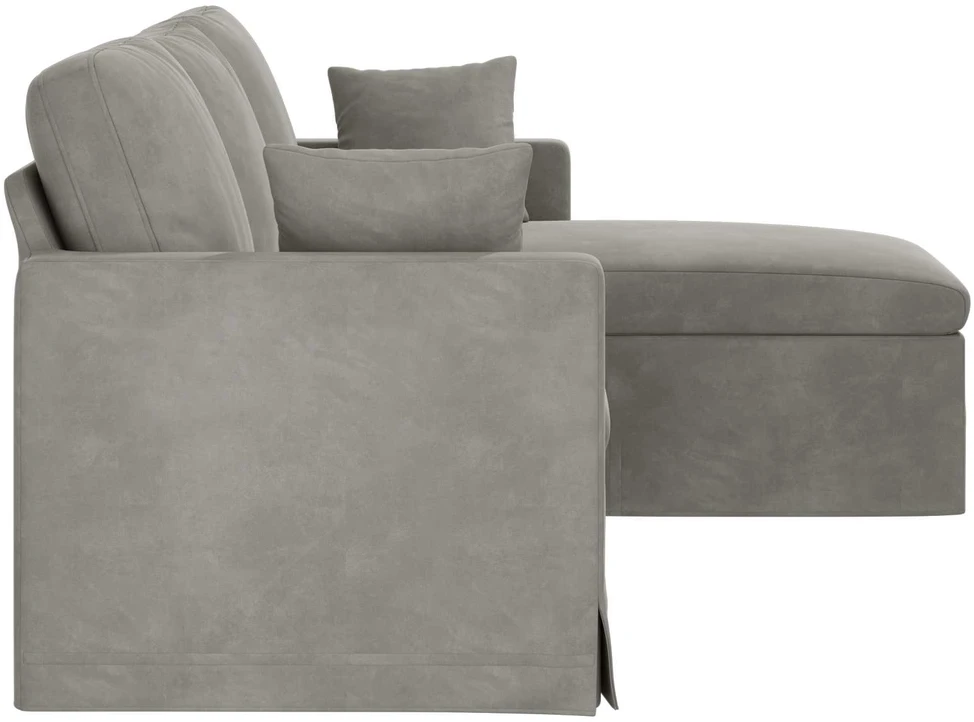 Sofa Šviesiai pilka 198 x 134 x 80 cm Aksomas