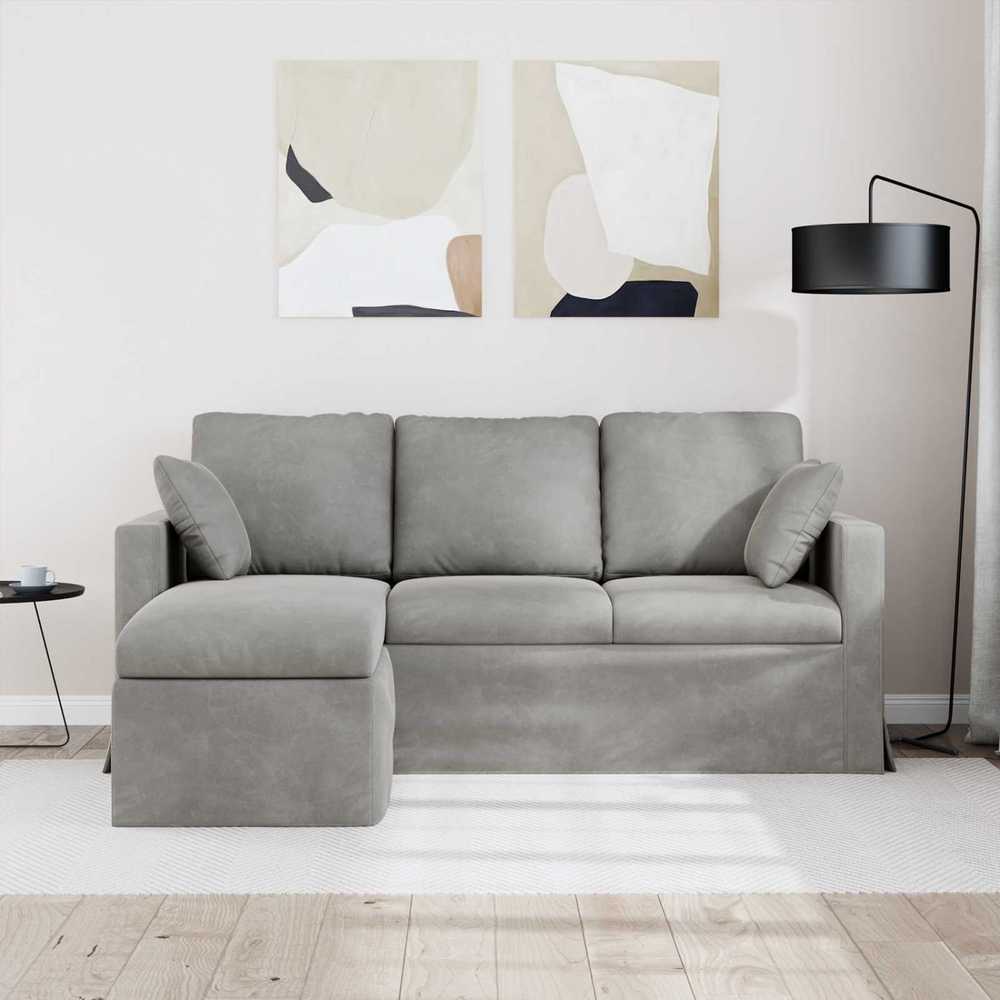 Sofa Šviesiai pilka 178 x 134 x 80 cm Aksomas
