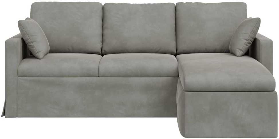 Sofa Šviesiai pilka 198 x 134 x 80 cm Aksomas