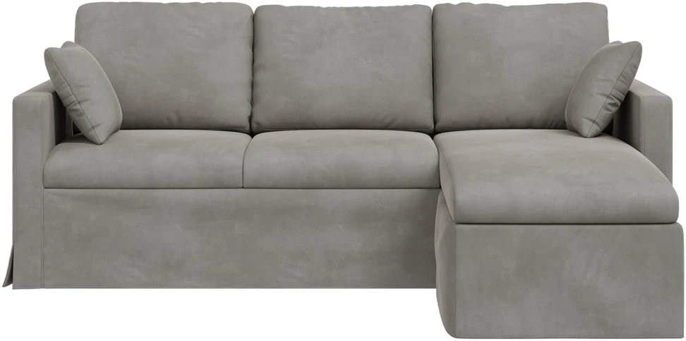 Sofa Šviesiai pilka 198 x 134 x 80 cm Aksomas