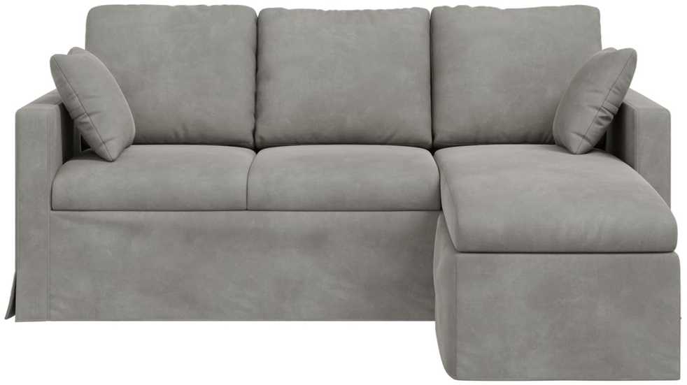 Sofa Šviesiai pilka 178 x 134 x 80 cm Aksomas