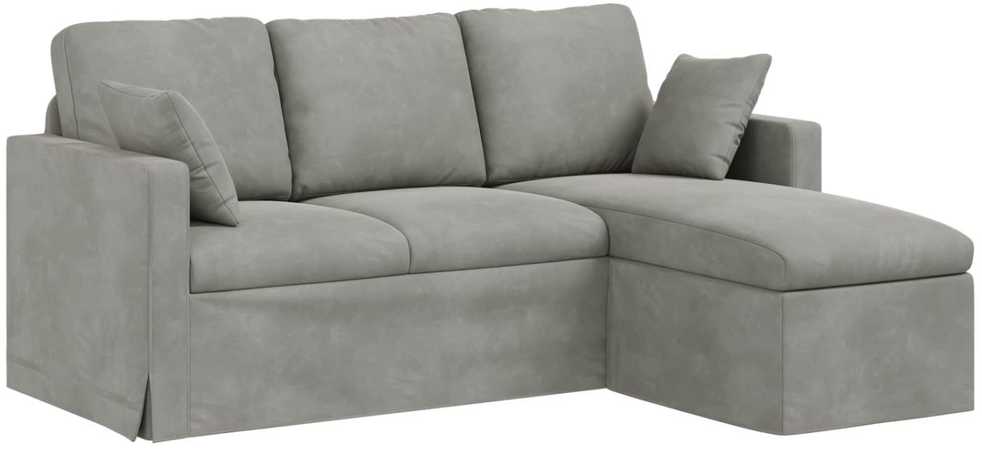 Sofa Šviesiai pilka 178 x 134 x 80 cm Aksomas