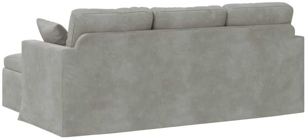 Sofa Šviesiai pilka 198 x 134 x 80 cm Aksomas