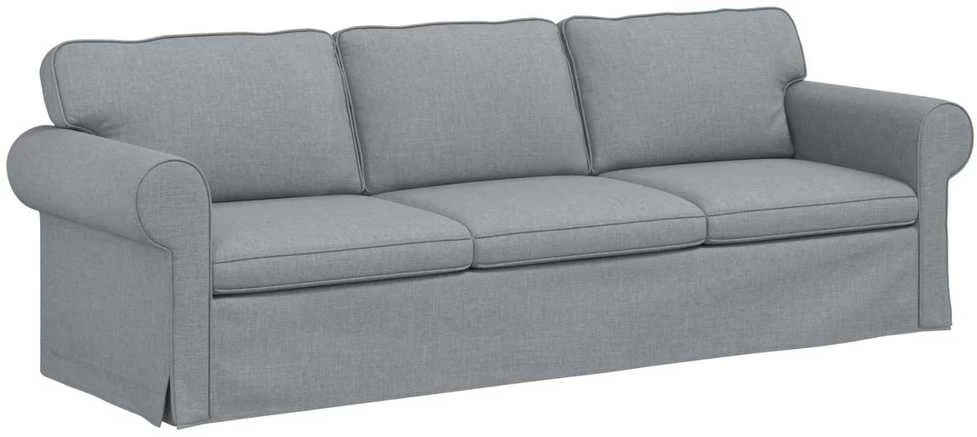 Sofa Šviesiai pilka 215 x 82 x 80 cm Metalas