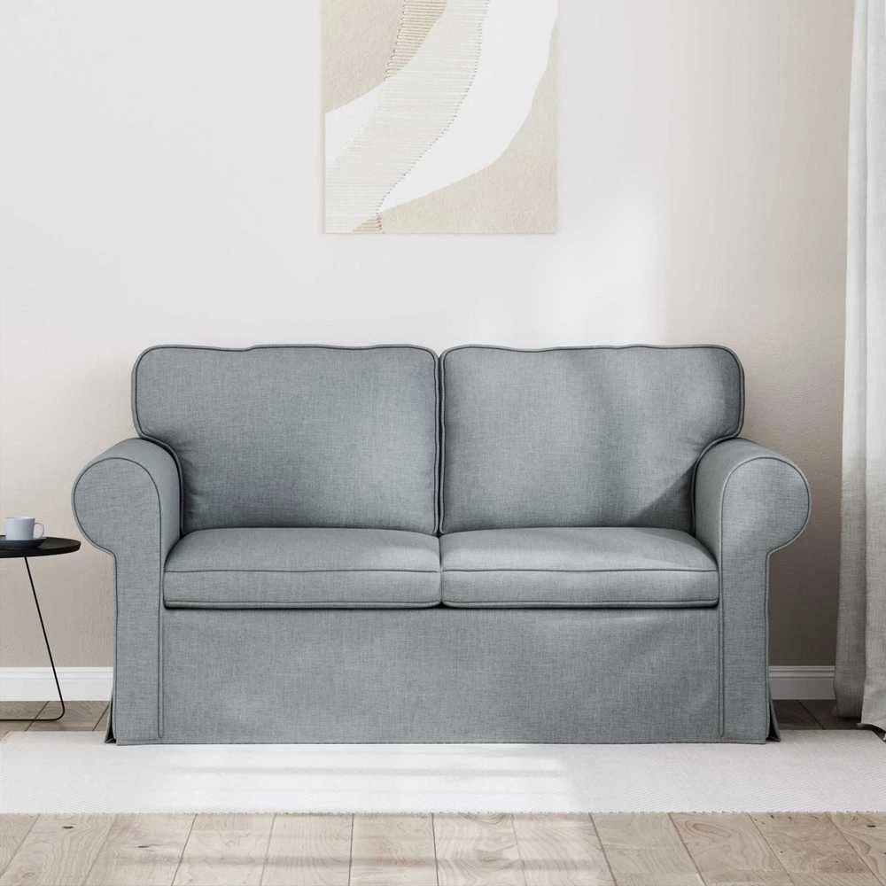 Sofa Šviesiai pilka 215 x 82 x 80 cm Metalas