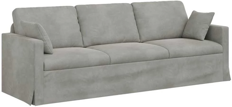 Sofa Šviesiai pilka 228 x 78 x 80 cm Aksomas
