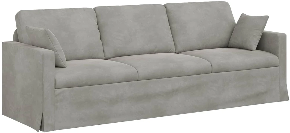 Sofa Šviesiai pilka 228 x 78 x 80 cm Aksomas
