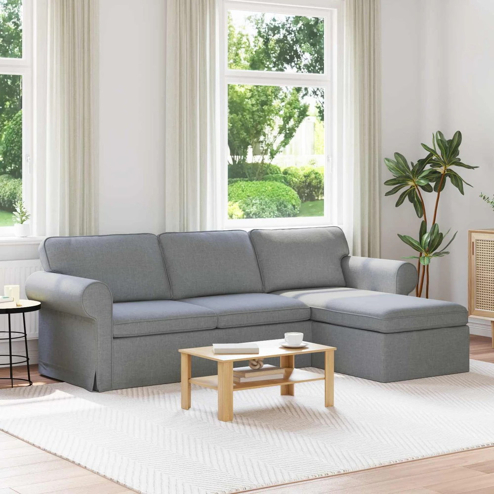 Sofa Šviesiai pilka 245 x 138 x 80 cm audinys