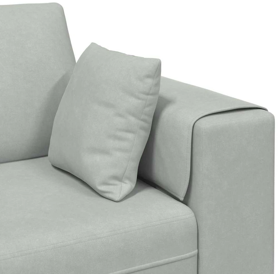 Sofa Šviesiai pilka 250 x 77 x 76 cm Aksomas