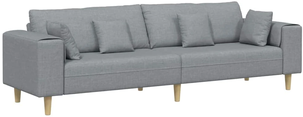 Sofa Šviesiai pilka 250 x 77 x 76 cm audinys