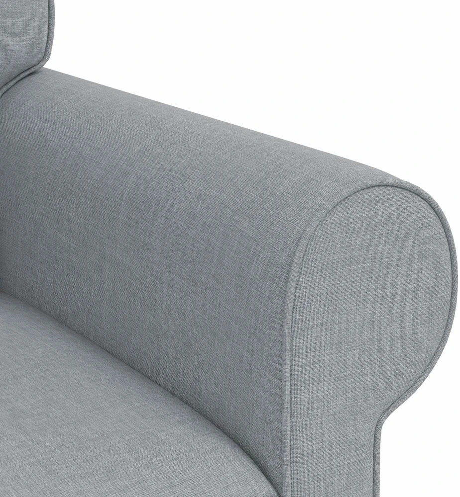 Fotelis Sofa Šviesiai pilka 215 x 82 x 80 cm Metalas