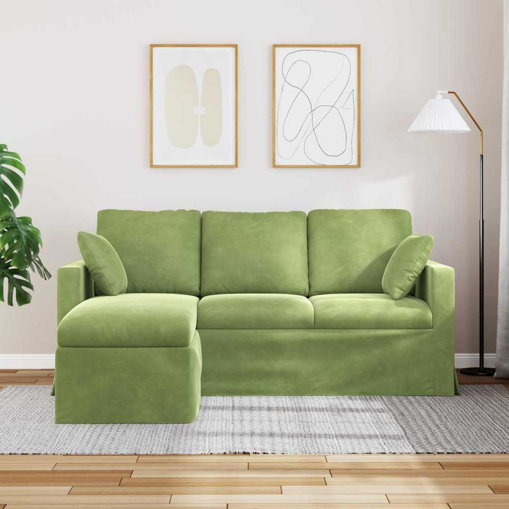 Sofa Šviesiai žalia 178 x 134 x 80 cm Aksomas