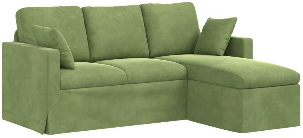 Sofa Šviesiai žalia 178 x 134 x 80 cm Aksomas