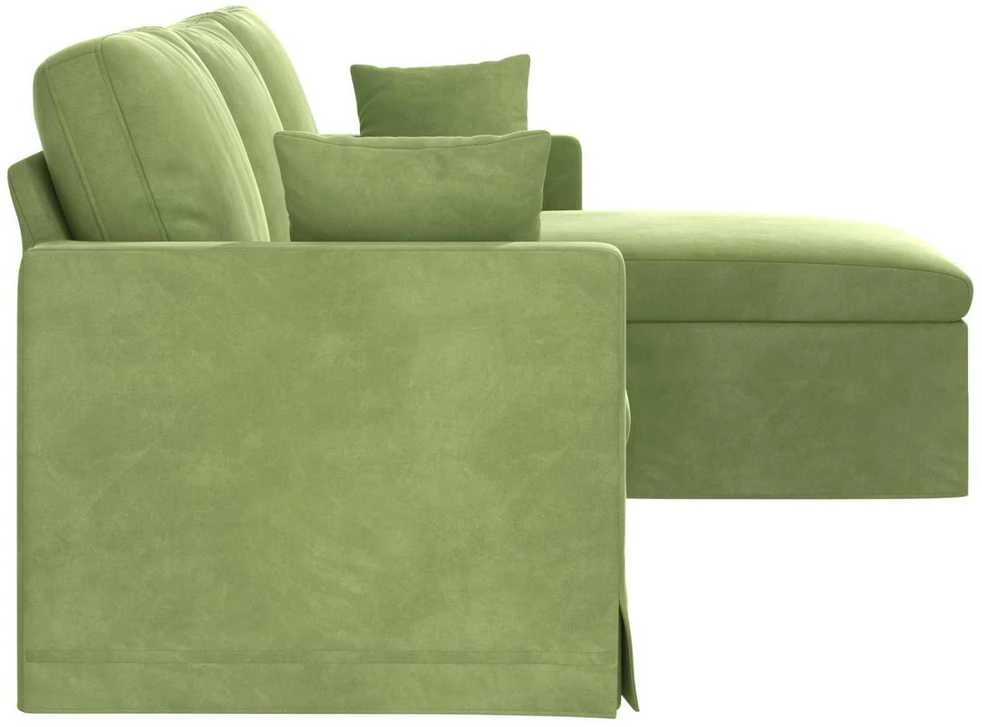 Sofa Šviesiai žalia 228 x 134 x 80 cm Aksomas