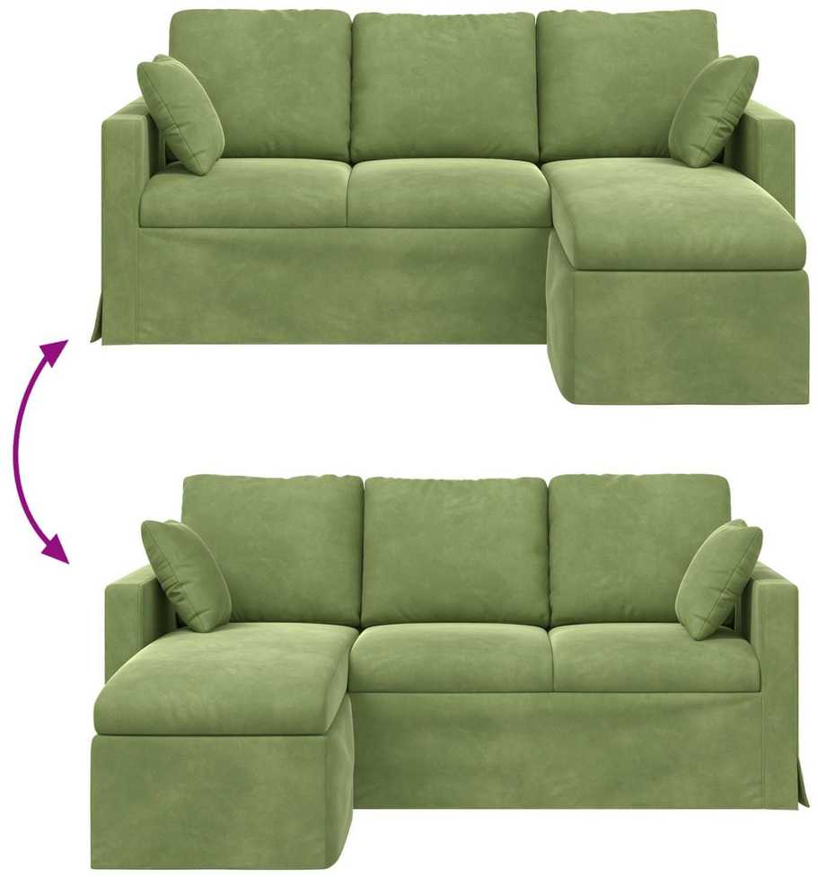 Sofa Šviesiai žalia 178 x 134 x 80 cm Aksomas