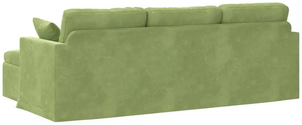 Sofa Šviesiai žalia 228 x 134 x 80 cm Aksomas