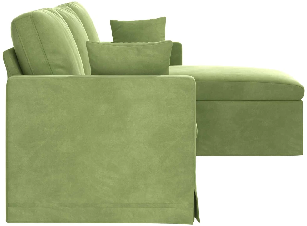 Sofa Šviesiai žalia 228 x 134 x 80 cm Aksomas