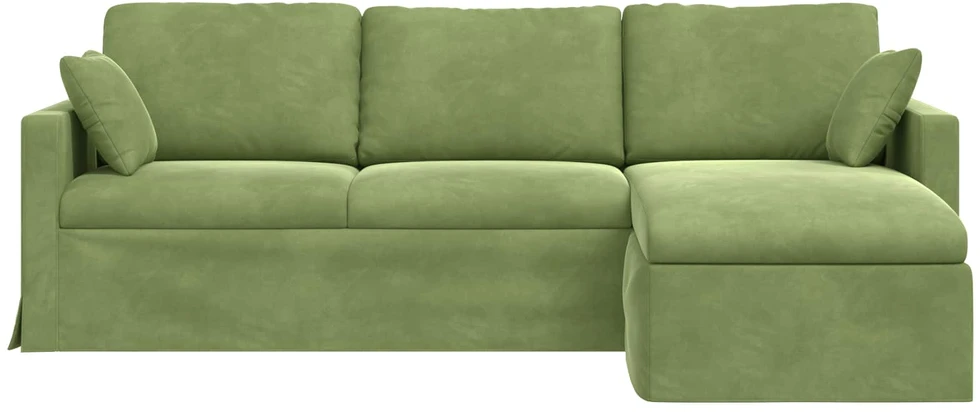 Sofa Šviesiai žalia 228 x 134 x 80 cm Aksomas