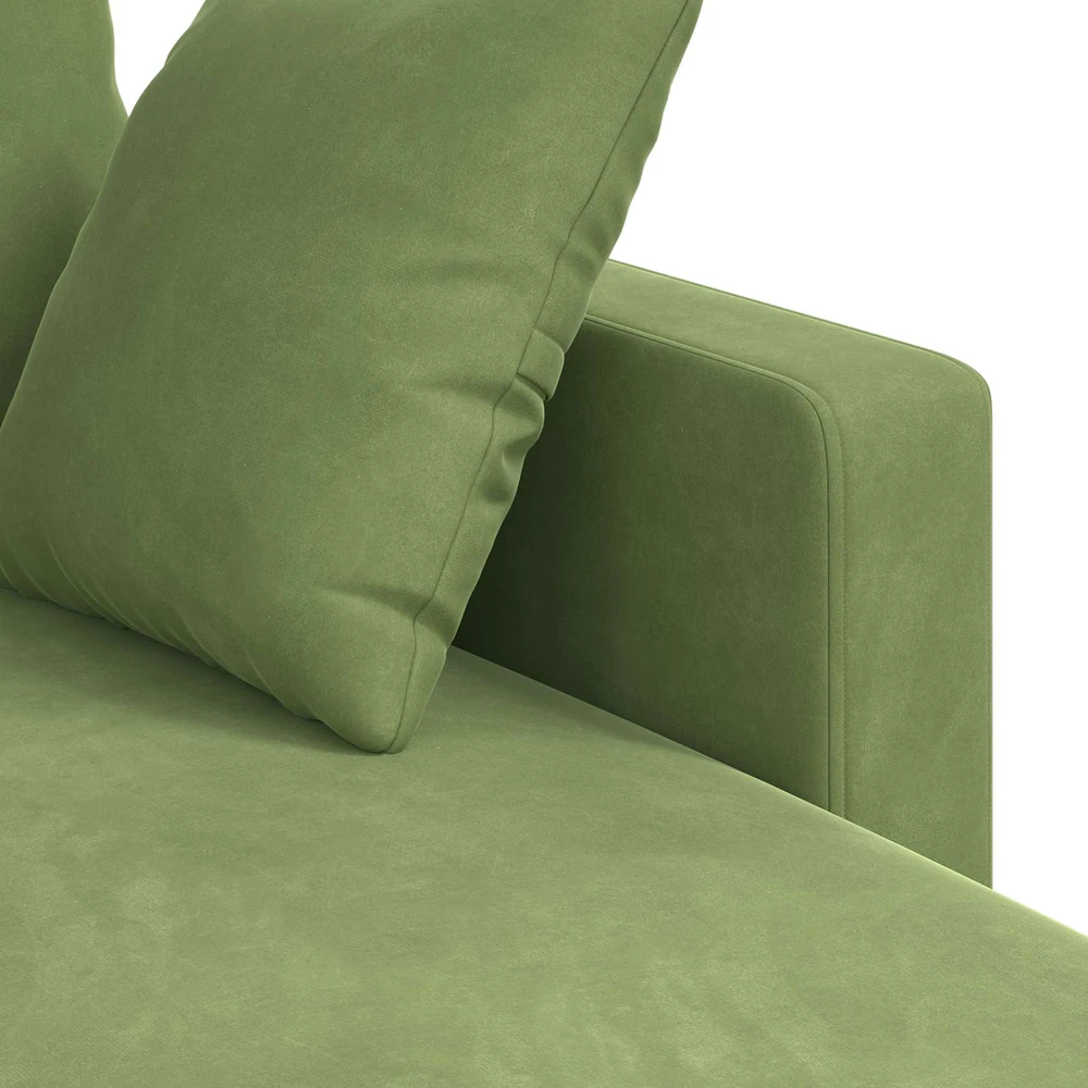 Sofa Šviesiai žalia 228 x 134 x 80 cm Aksomas